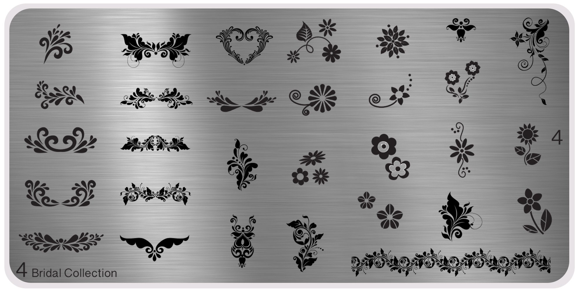 MoYou's XL Bridal plates collection 4, best Floral designs, elegant flowers