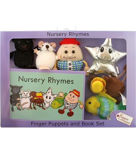 The Puppet Company – Set Marionnettes à Doigts Boucle D’Or Et Les Trois Ours – Livre + 5 Personnages, Contes Traditionnels Pour Enfants