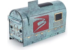 MEIYIHUI Heavy Duty Galvanized Steel Mailbox Post, Post Mount Mailbox,Rural Mailboxes for Outside,Outdoor Decor