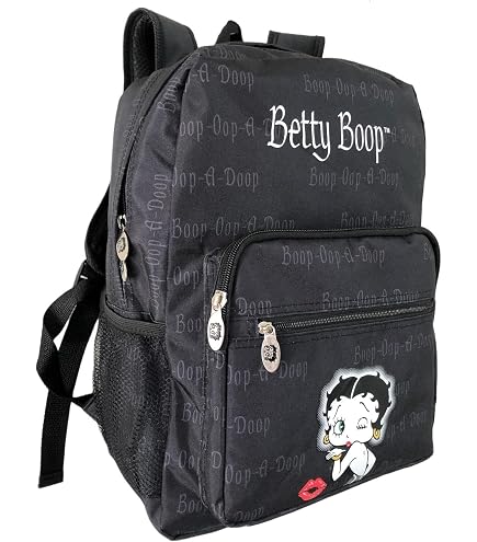 Betty Boop Microfiber Large Backpack with 16 Inches Height (Multi)