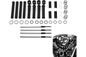 TIGERSGATE M8 Pushrods & Covers Kit for 2017-up Harley Milwaukee 8 Engine Touring Softail Bikes, Black