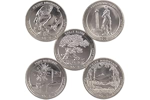 PROFILE COINS & COLLECTIBLES 2013 S National Park Quarter 5 Coin Set Uncirculated Mint State Clad 25c