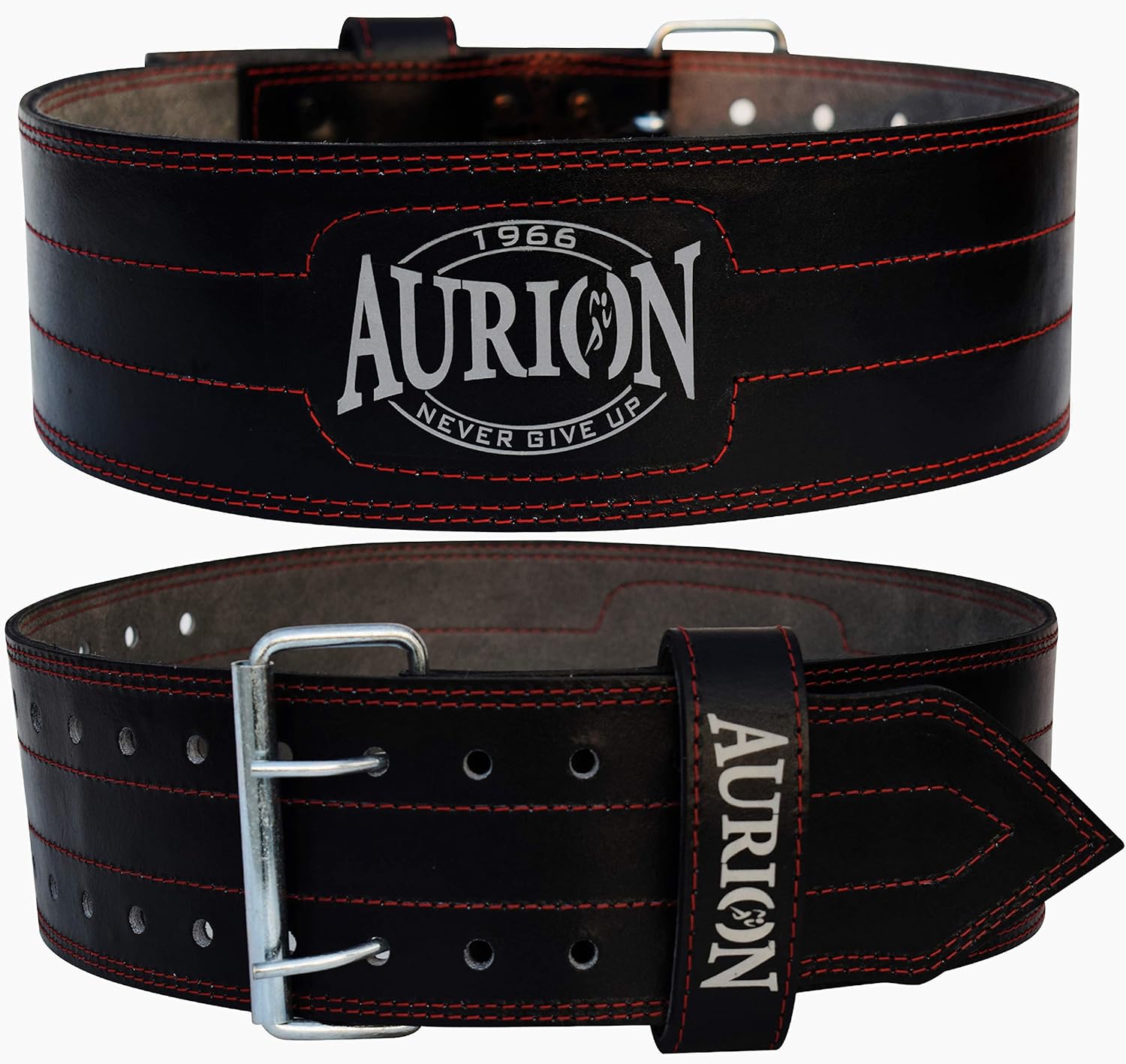 Buy Aurion Panther Genuine Leather Pro Weight Lifting Belt for Men and
