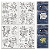 DOODLREAM 18Pcs Sunflowers Bouquets Embroidery