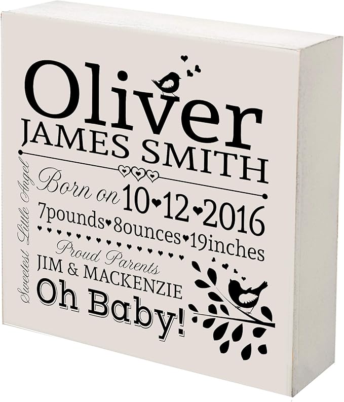 personalized baby shadow boxes