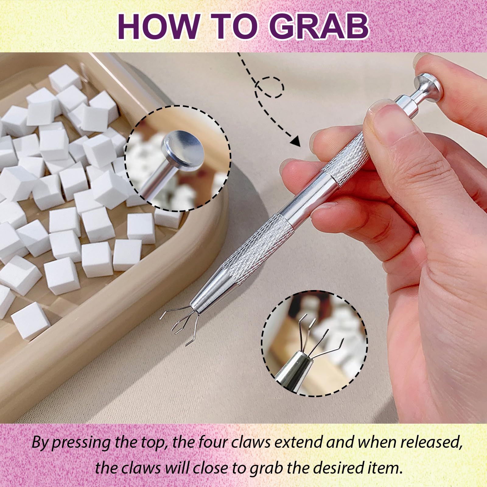 U-Shinein Gradient Painting Gel, 9 Colors Ombre Gel Nail Polish with 100Pcs Nail Sponges & 4 Claws Metal Grabber Sponging for Ombre Nails Aura Nails French Manicure Soak Off UV DIY Nail Art (11) - Image 5