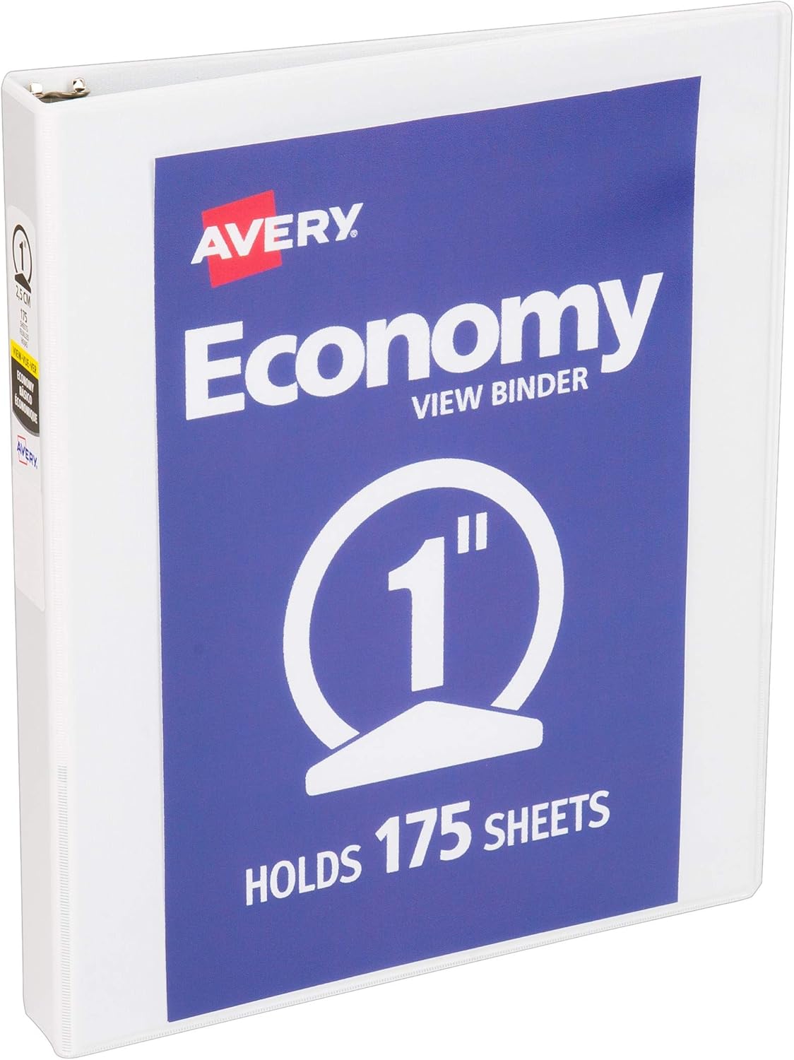 Avery Economy View Binder with 1 Inch Round Ring, White, 1 Binder (5760)