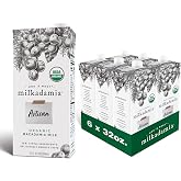 milkadamia Macadamia Milk, Organic Artisan, 32 Fl Oz (Pack of 6) | Shelf Stable Plant Based Milk, Dairy Free, Lactose Free, Vegan, Non GMO, Gluten Free, Great for Coffee, Smoothies, and Baking