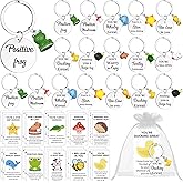 30 Sets Emotional Support Gifts for Coworker Employee Appreciation Gifts Inspirational Animal Keychains Positive Card Good Luck Charm Thank You Gift for Volunteer Staff Team Teacher Nurse Student
