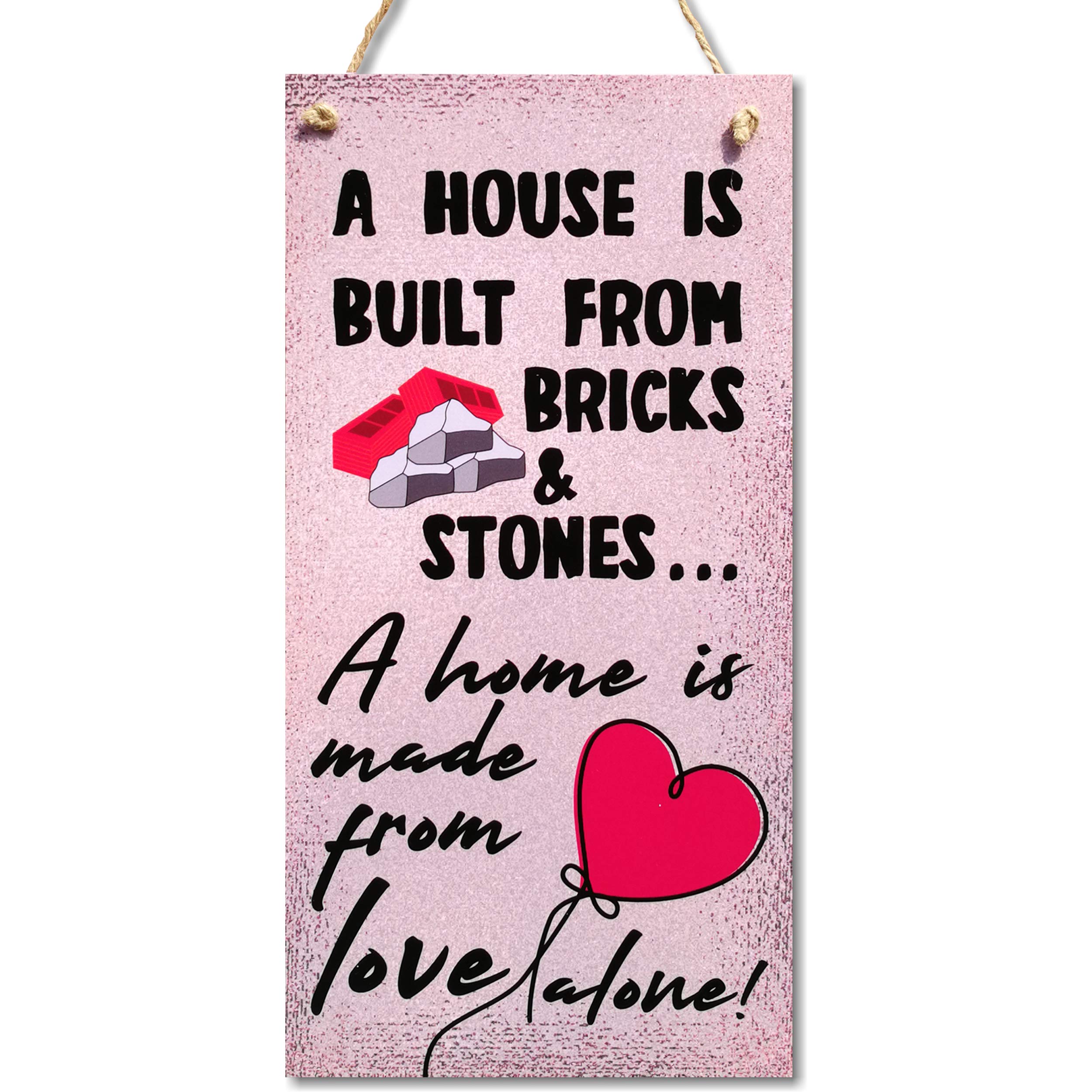 CARISPIBET A house is built from | home decorative sign wholesome and inspiring 12x6‘’