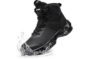 KEFUWU Military Tactical Boots Men Women Waterproof 6 Inches Lightweight Durable Side-Zip Combat Hiking Work Boots Non Slip