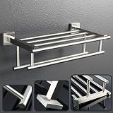 Sayayo Towel Rail Wall Mounted 16 Inch Brushed Nickel SUS304 Bathroom Shelf view 5