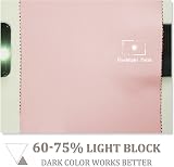 PONY DANCE Thermal Blackout Curtains 2 Panels Blush Pink 46x54 inch Eyelet view 5