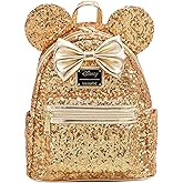 Loungefly X LASR Exclusive Disney Yellow Gold Sequin Minnie Mini Backpack