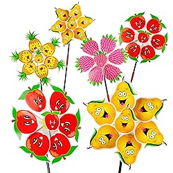 Sepco 12PCS Colorful Fruit Pattern Pinwheels Cute