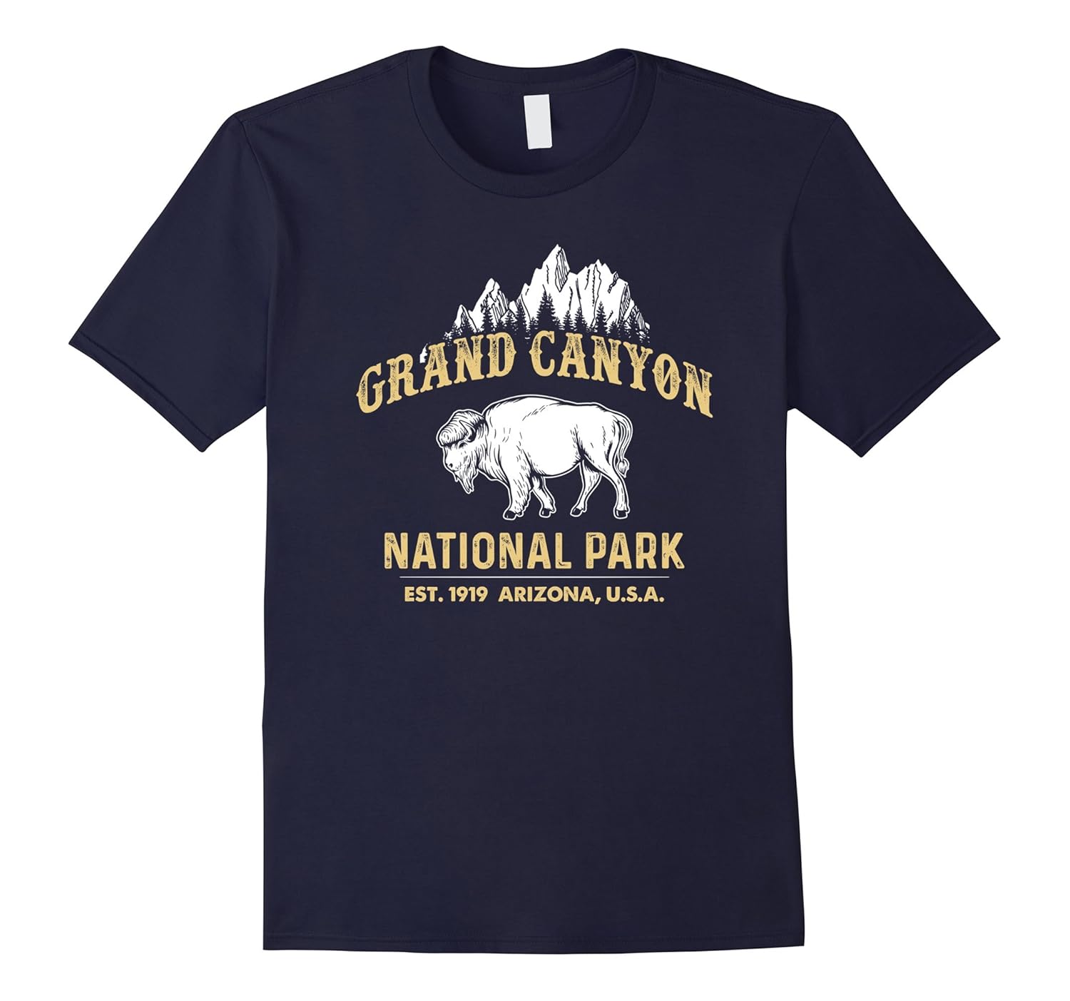 Grand Canyon National Park Arizona USA Bison Buffalo T Shirt-Rose