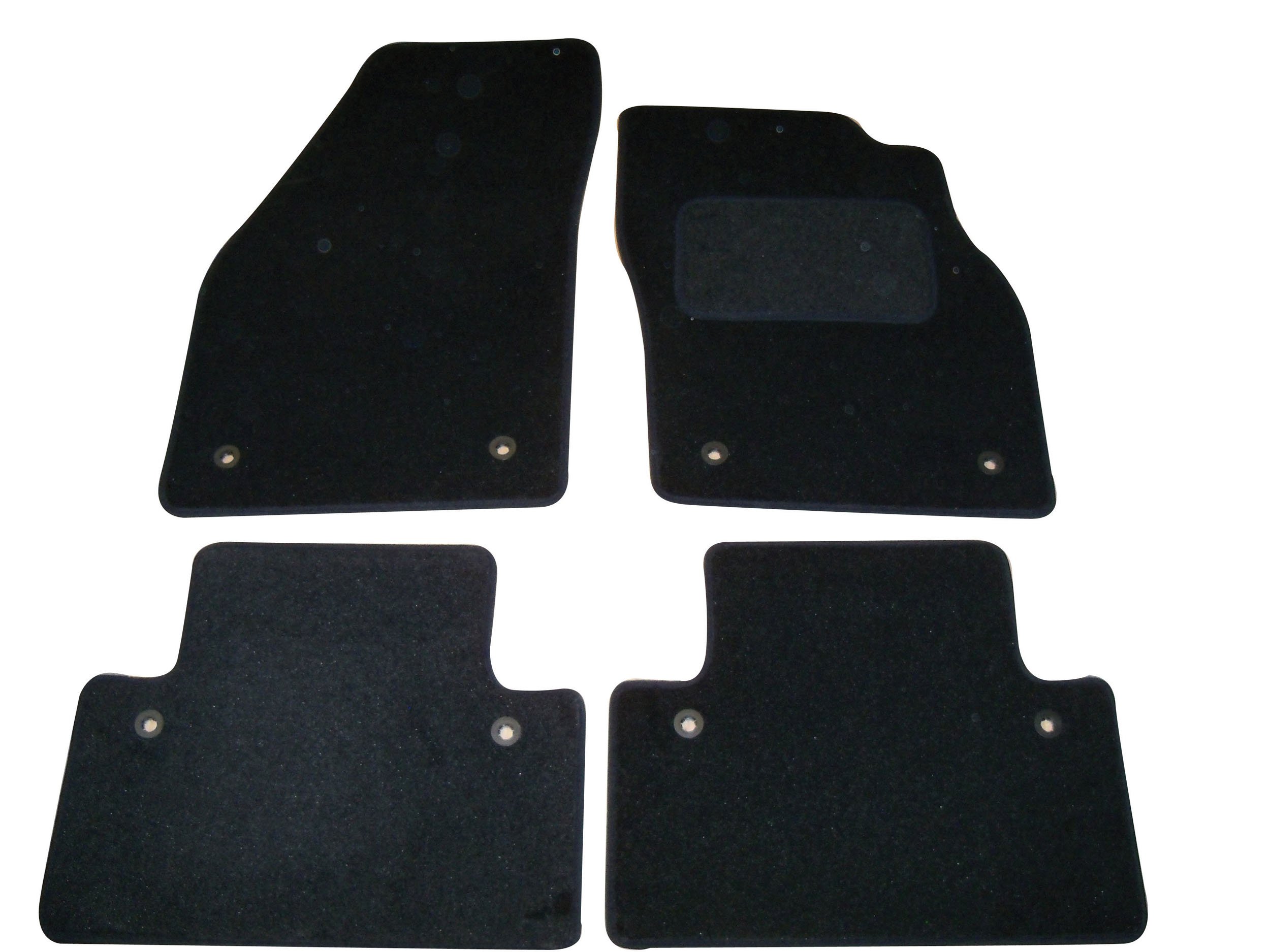 Sakura Car Mats for Volvo V50 with Clips Fits 2003 to 2010 Models - Black