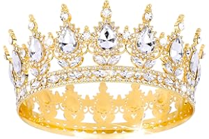 TOBATOBA Queen Crown Rhinestone Princess Wedding Birthday Tiara, corona para pastel, Hair Accessories Costume Party Halloween