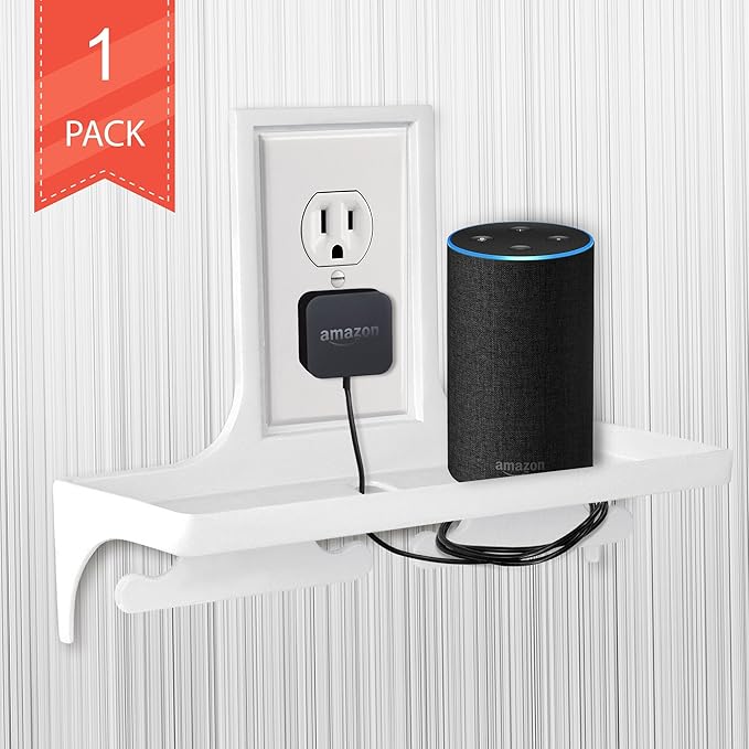 KLEEGER Steckdose Regal Organizer Premium 2er Pack Auslass Regal für Badezimmer Schlafzimmer