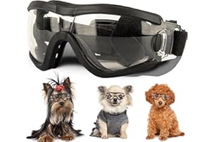 NICERINC PET Small Dog Sunglasses with Adjustable Strap UV Protection, Winproof Puppy Sunglasses, Suitable for Dogs Eyes Protection，Soft Dog Goggles