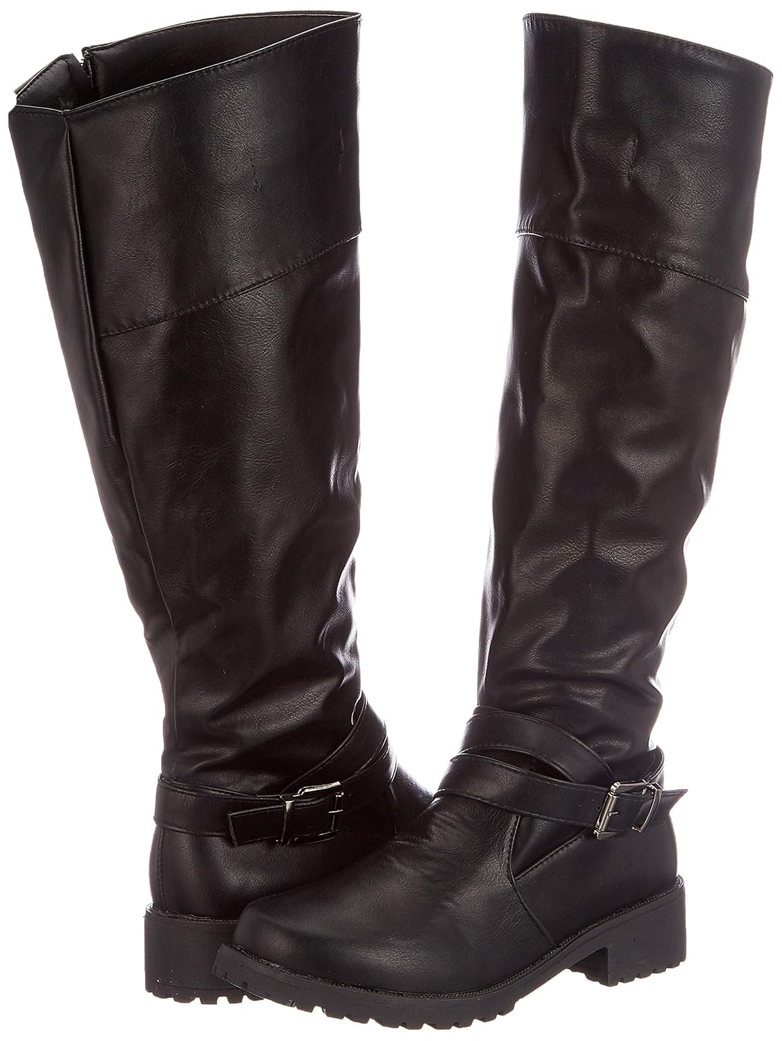 Scarpe da lavoro Topgrowth Stivali Alti Donna Piatto Invernali Stivali  Equitazione Eleganti Lunghi Pelliccia Caldo Camoscio Scamosciati Stivaletti  Stivali da Neve urban-earth.co.uk