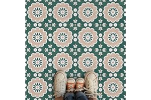 Alwayspon 20cm/8inch 10Pcs Self Adhesive Vinyl Floor Tile Sticker, Peel and Stick Waterproof Non-Slip Flooring Tile Sticker f