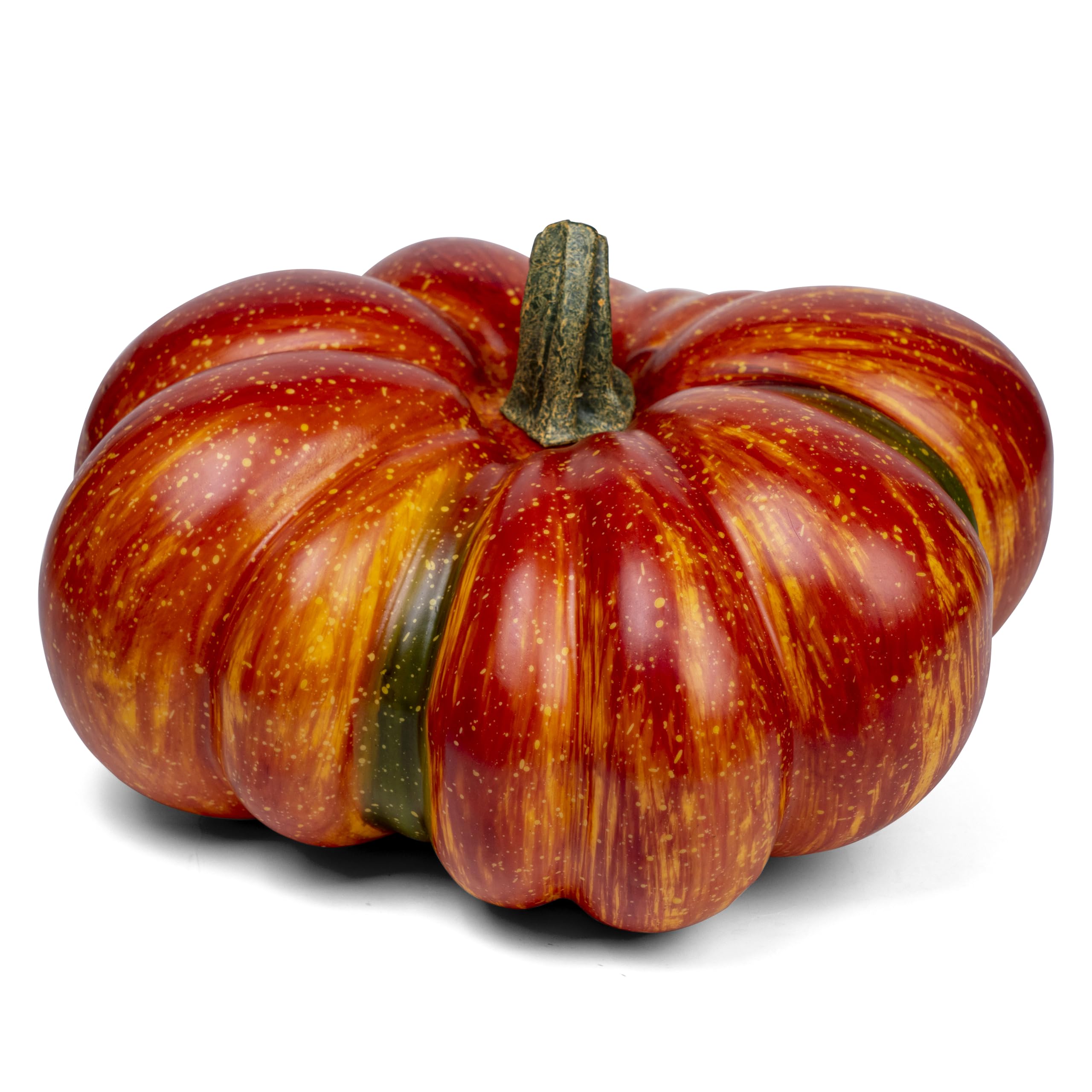 Photo 1 of WangLaap 12 inch Large Artificial Pumpkin Foam Harvest Decor Fake Paintable Pumpkin Decoration for Fall Autumn Halloween Holiday Home Decor (Orange)