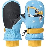 Kids Ski Gloves Waterproof Winter Snow Snowboarding Gloves Non Slip Windproof Sport Mittens for Boys Girls Youth Sledding Riding Driving Hiking