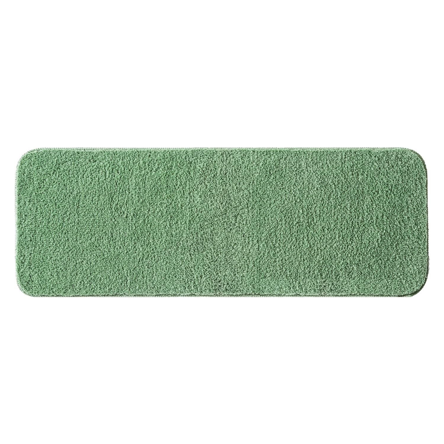 MIULEE 1 x Rectangular Bath Mat for Shower Non-Slip Soft Comfortable Tabis Absorbent Soft Microfibre Toilet Bath Mat 45 x 120 cm Green