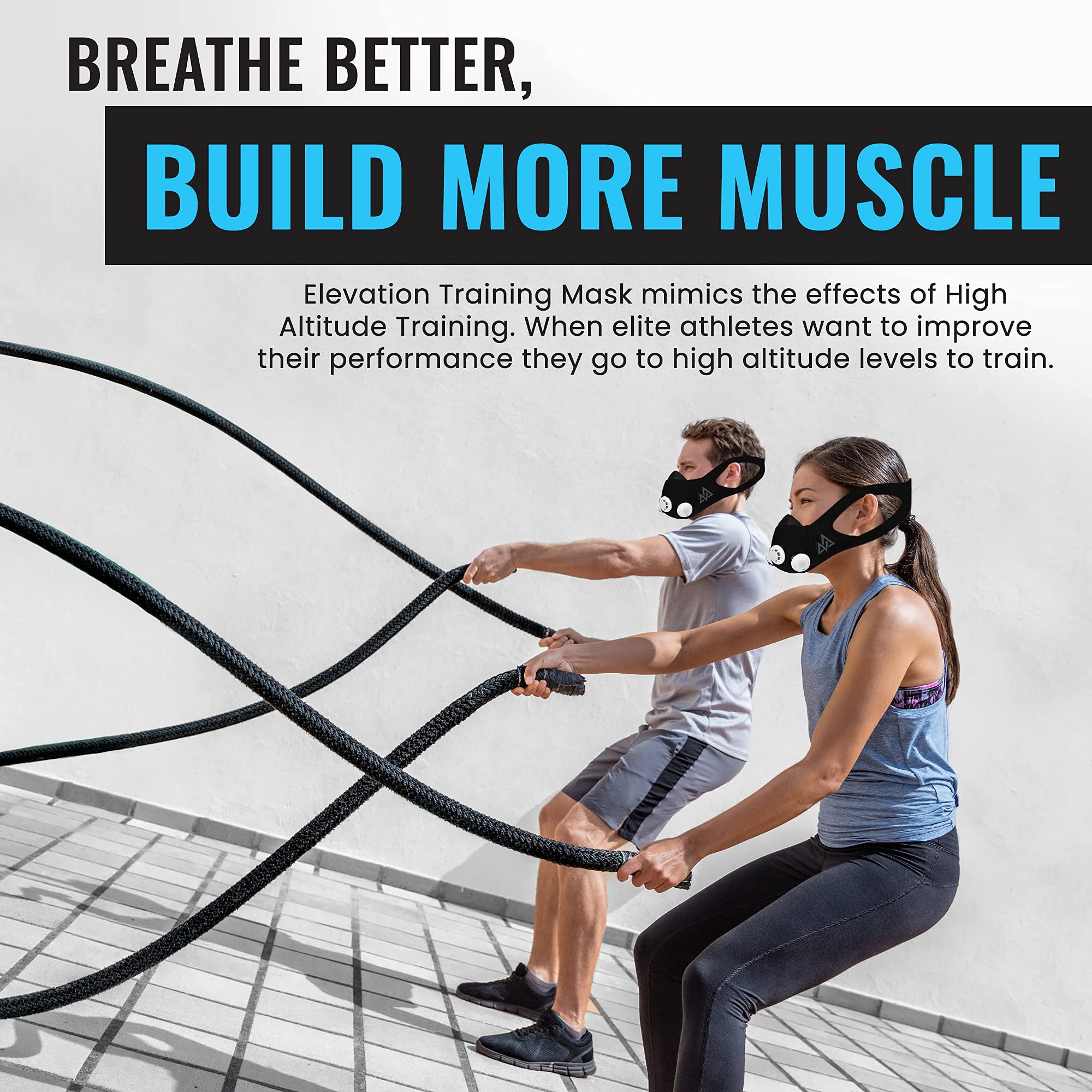 TRAININGMASK - Elevation Training Mask 2.0 Blackout - Fitness, Workout Mask