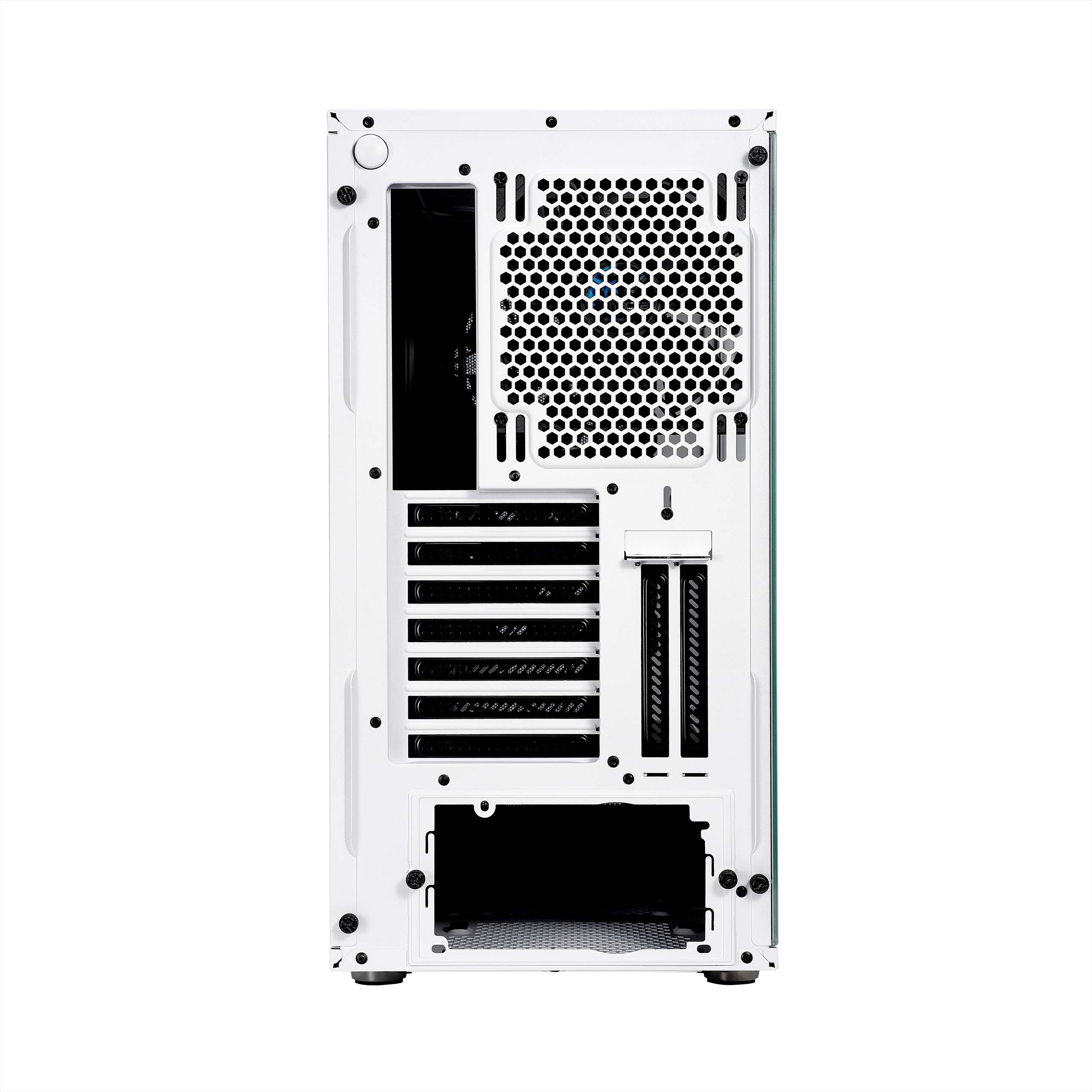 Fractal Design Meshify S2- Mid Tower Computer Case- Airflow/Performance- 3X Silent Fans and Nexus Hub Included- PSU Shroud- Modular Interior- Water-Cooling Ready- USB Type C- White Tempered Glass