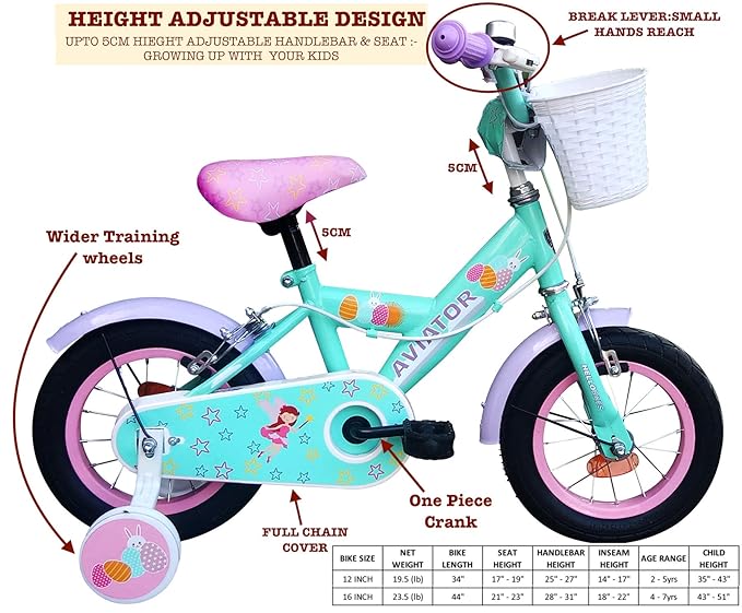 bike size for 44 inch child