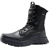 Coostar Tactical Work Boots for Men Side Zipper | Lightweight Military Combat Boot Motorcycle Hiking Boots 8 Inches