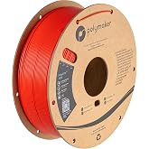 Polymaker ABS Filament Red 1KG 1.75mm, Heat Resistant, Strength | High Toughness, Impact-Resistance, Low Odor, 3D Printer Filament for Most FDM Printers, Dimensional Accuracy +/- 0.03mm
