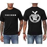 KESIHAN Freedom Shirt Charlie Kirk T Shirts American Patriotic Freedom Shirts for Men Casual Graphic Tees Top