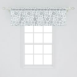 Ambesonne Winter Window Valance, Merry Xmas Theme
