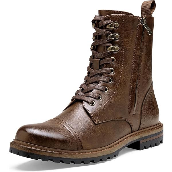 Amazon.com: Amazon Essentials Men's Cap Toe Lace Up Combat Boots