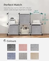SONGMICS Storage Boxes Set of 6 30x30x30 cm Non-Woven Fabric with Handle view 10