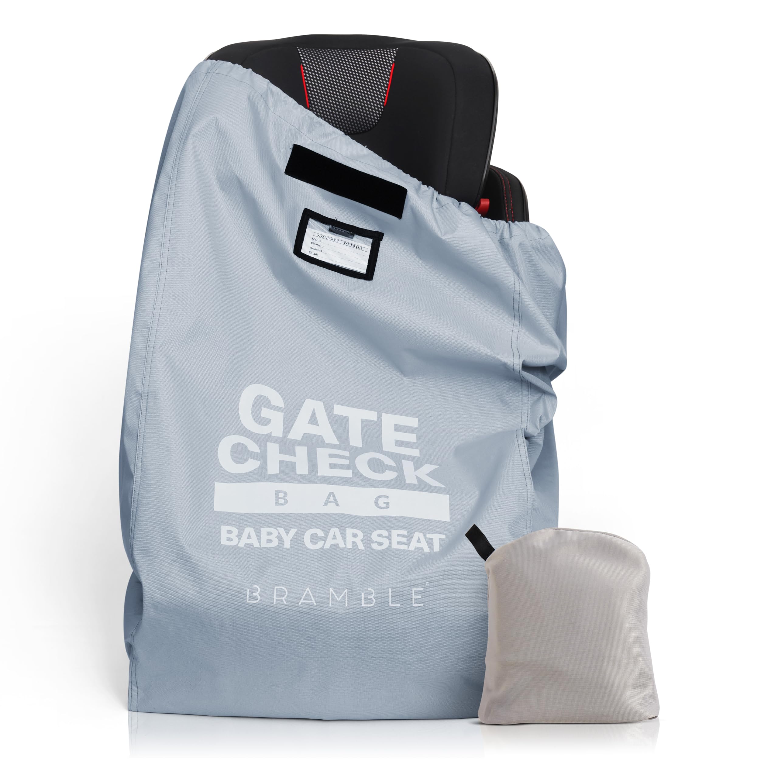 Bramble - Car Seat Travel Bag for Airplane Gate Check in - Car Seat Cover for Airport Travel - Water Resistant Protective Transport Bag (Grey)