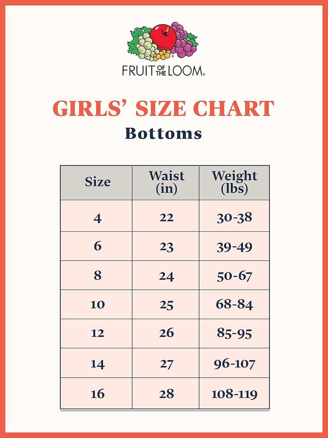 Fruit of the Loom Girls' Cotton Brief Underwear: Clothing