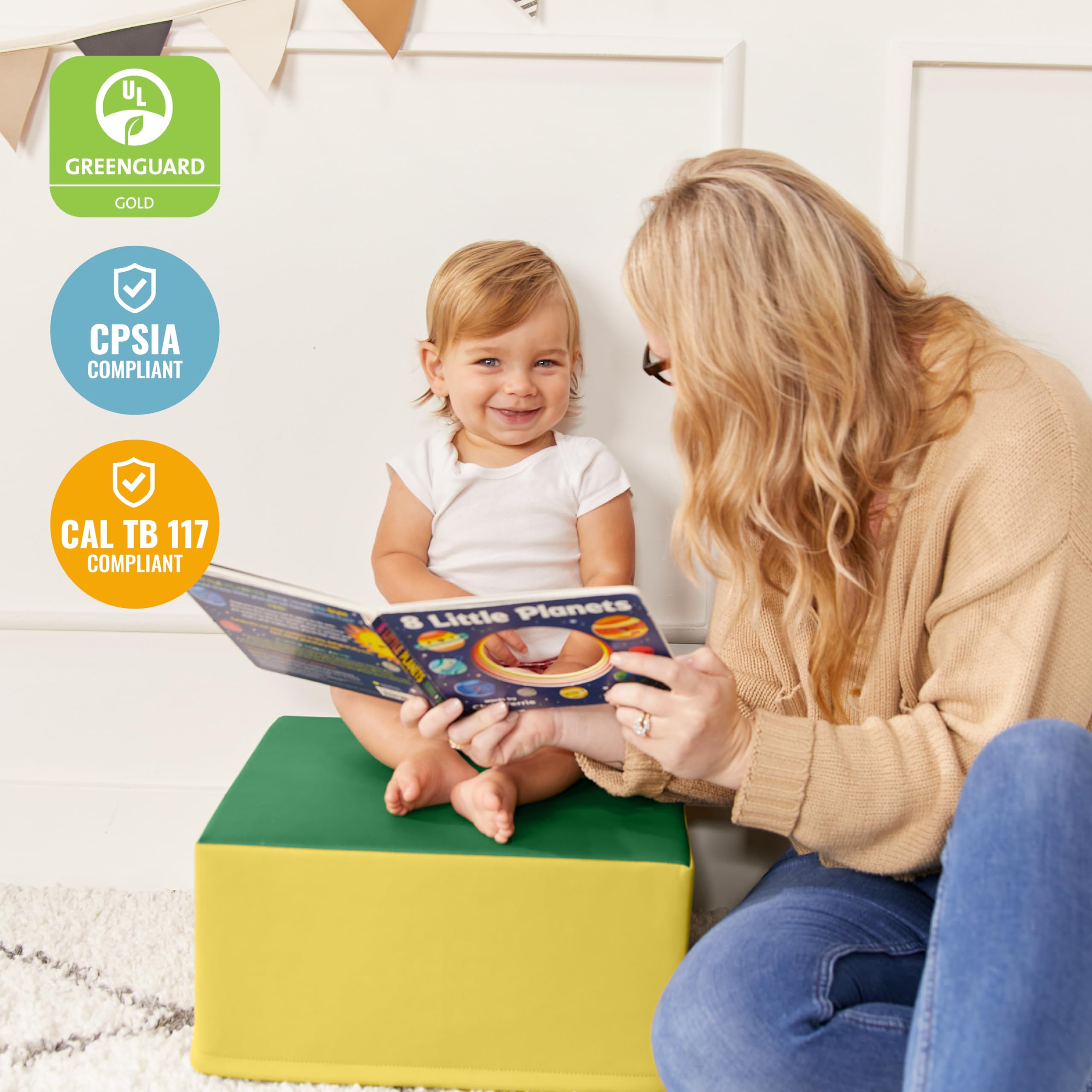 ECR4Kids SoftZone Junior Adventurer's Summit Ramp, Corner Climber, Assorted, 4-Piece