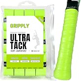GRIPPLY Ultra Tack Premium Overgrips, Tacky and Comfortable Racket Grip Tape for Tennis, Pickleball &amp; Padel Rackets, Sweat-absorbant Racquet and Paddle Handle Tape for Control