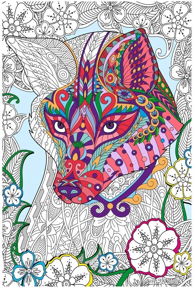 Great2bColorful Original Big Coloring Poster (24''x 36'') Crafty Fox
