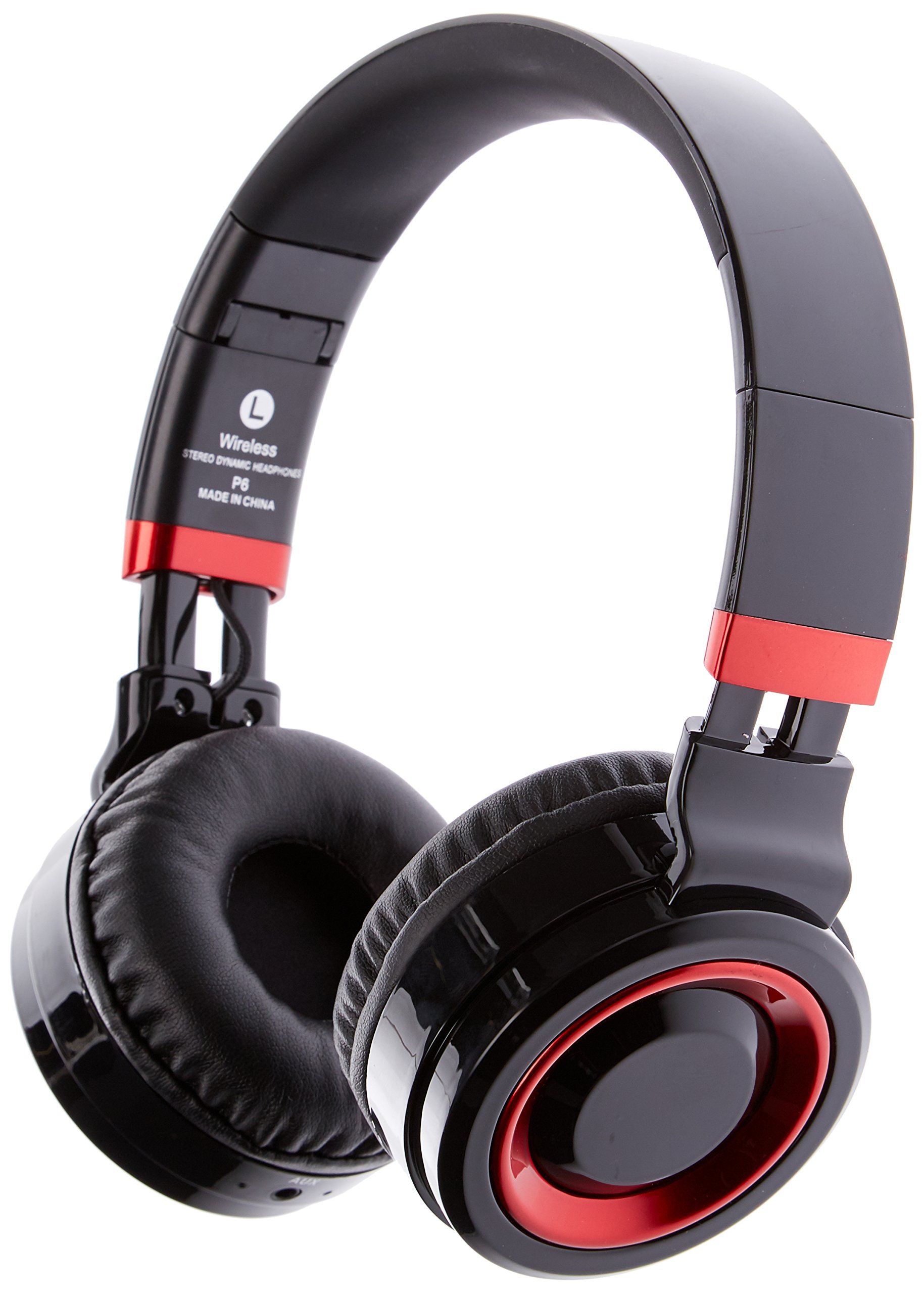 Sound Intone High Performance Wireless Headphones With Built-In-Mic P6 Black/Red