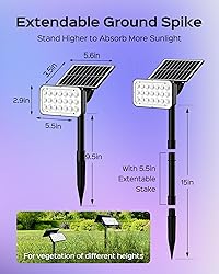 JACKYLED Color Changing Solar Spot Lights