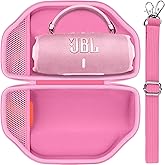 Baval Hard Portable Case Compatible with JBL Charge 6/Charge 5 Portable Waterproof Bluetooth Speaker(Pink Case)