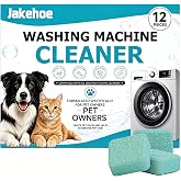 Washing Machine Cleaner Tablets 12 Count for Pet Owners, Odor &amp; Residue Buildup, For Front Load, Top Load &amp; He Washers, Monthly Maintenance Descaling Tablets for Cleaner Drum &amp; Fresher Laundry
