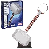 4D Build, Marvel Mjolnir Thor Hammer 3D Model Kit with Stand, Marvel Collectibles &amp; Desk D&eacute;cor, Adult Puzzle, Building Toys, 87 Pieces, 3D Puzzles, Gift Ideas for Ages 12 &amp; Up