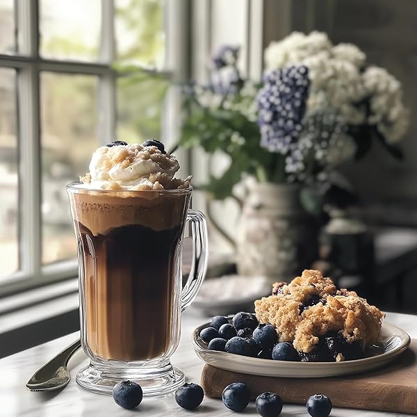 JORDAN’S SKINNY SYRUPS SUGAR FREE COFFEE SYRUP, BLUEBERRY COBBLER SYRUP FLAVOR, ZERO CALORIE FLAVORING FOR LATTE, PROTEIN SHAKE, COCKTAIL & MORE, GLUTEN FREE, KETO FRIENDLY, 25.4 FL OZ, 1 PACK