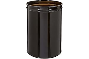 Justrite 26054K Cease-Fire Steel Drum, 55 Gallon Capacity, 23-3/4" OD x 34-1/2" Height, Black